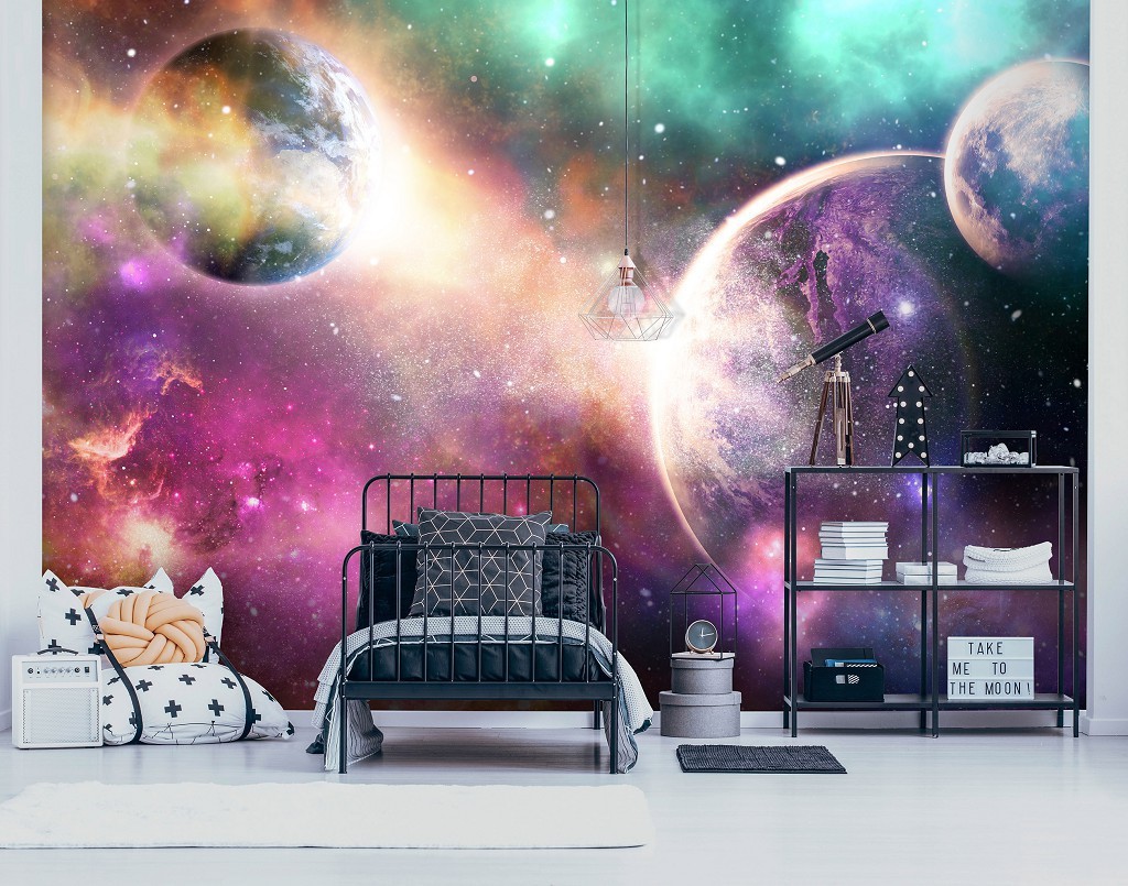 Фотошпалери флізелінові 520 x 318 см Космос - Парад планет (13865VEXXXXXL)+клей
