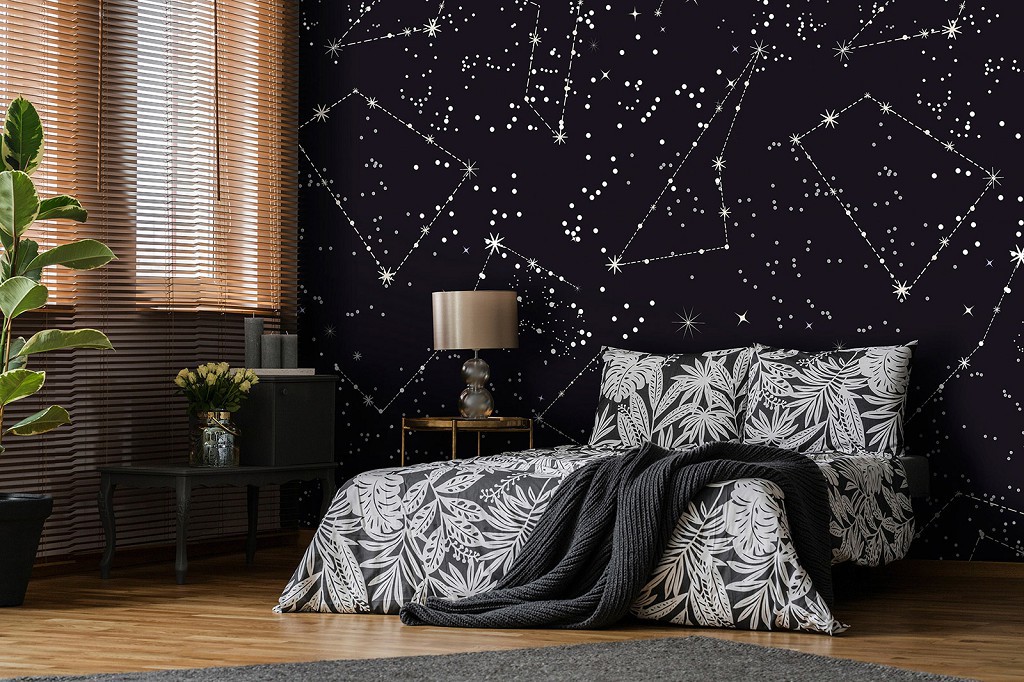 Флизелиновые фотообои для девочке в комнату 416 x 290 см Космос - Созвездия (13873VEXXXXL)+клей