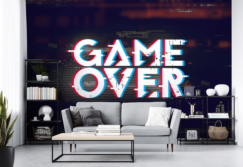 Фотообои флизелиновые 416 x 290 см для подростков Конец игры(Game Over) (13876VEXXXXL)+клей