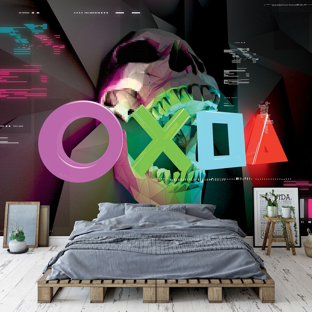 Фотообои флизелиновые 520 x 318 см для подростков Череп и Playstation (13880VEXXXXXL)+клей