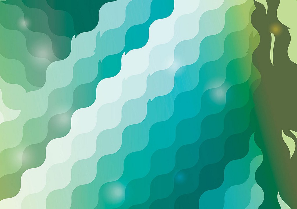 Флізелінові фотошпалери у спальню 312x219 см Абстрактне мистецтво бірюзового кольору (1419VEXXL)+клей