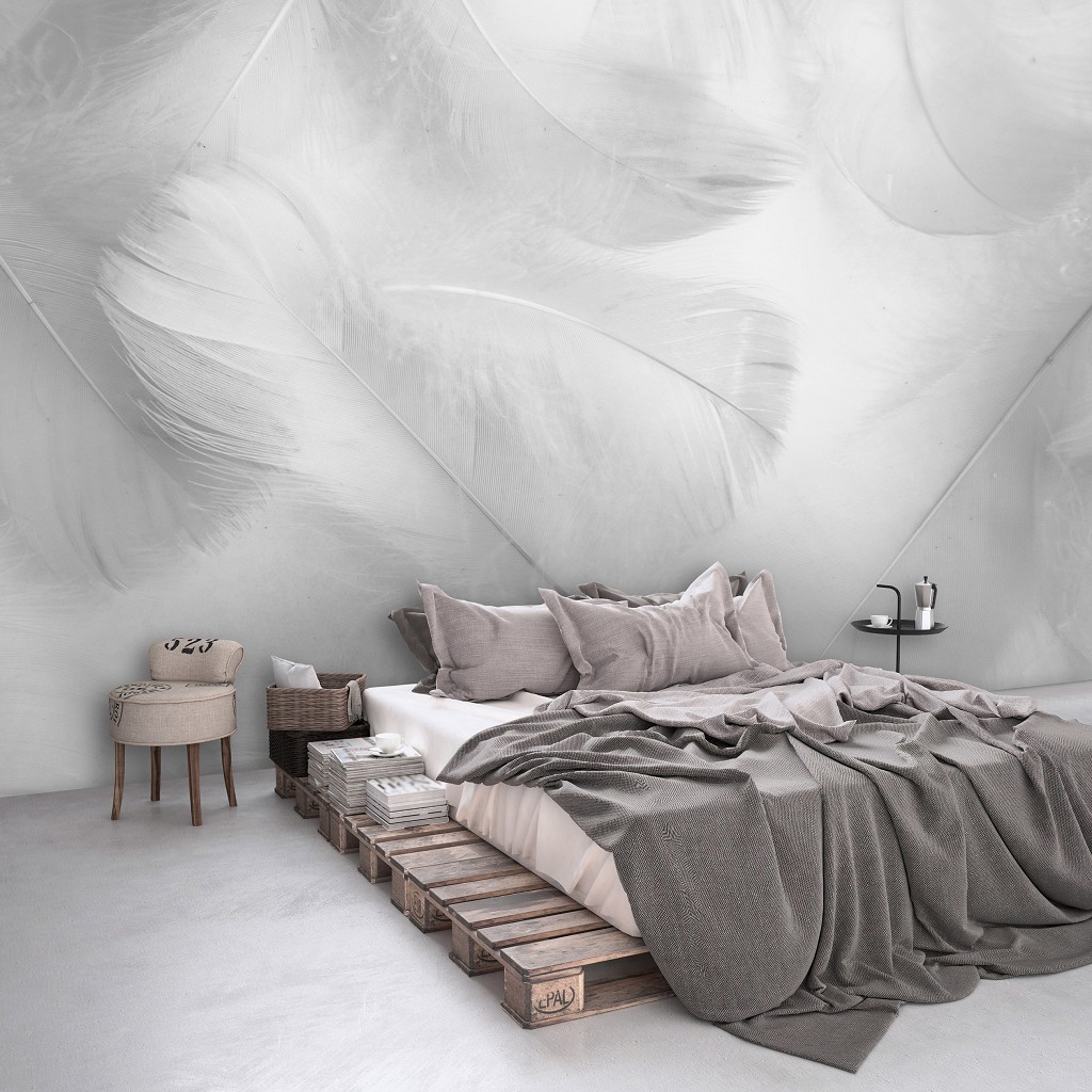 Флізелінові фотошпалери 254x184 см Елегантність імітація пір'я розкіш (14422V4)+клей