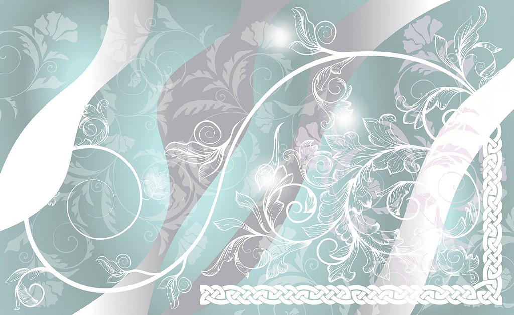 Флізелінові фотошпалери 416x254 см Декор із листя (1446VEXXXL)+клей