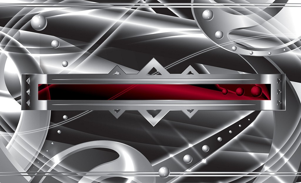 Флізелінові фотошпалери у вітальню 416x254 см Абстрактне мистецтво металу (1449VEXXXL)+клей