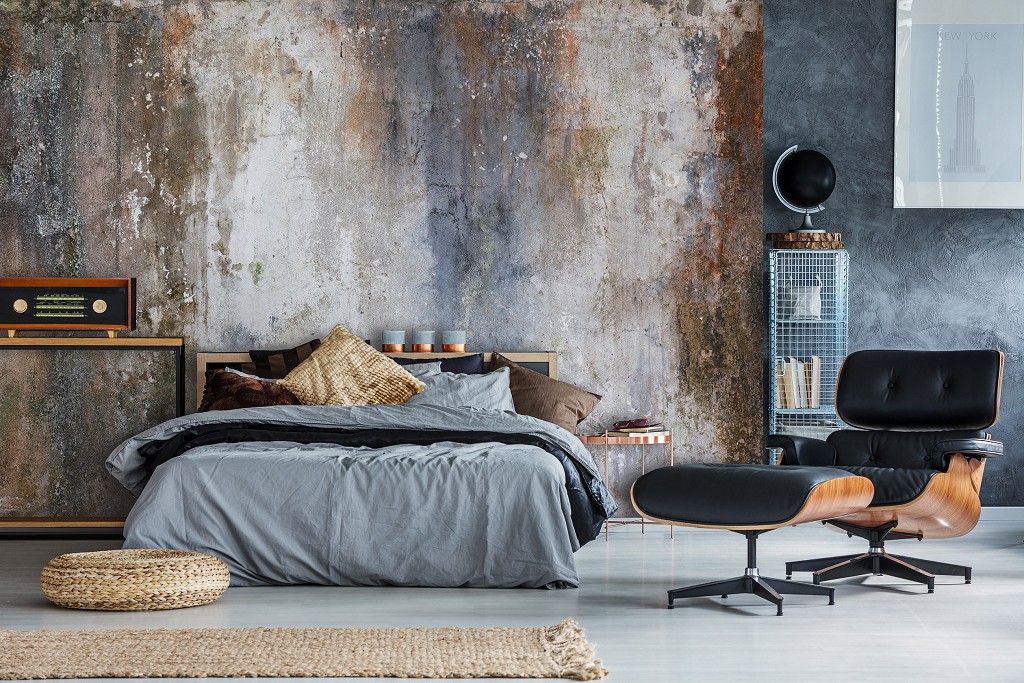 Флизелиновые фотообои в коридор 416x254 см Имитация старой бетонной стены (14589VEXXXL)+клей