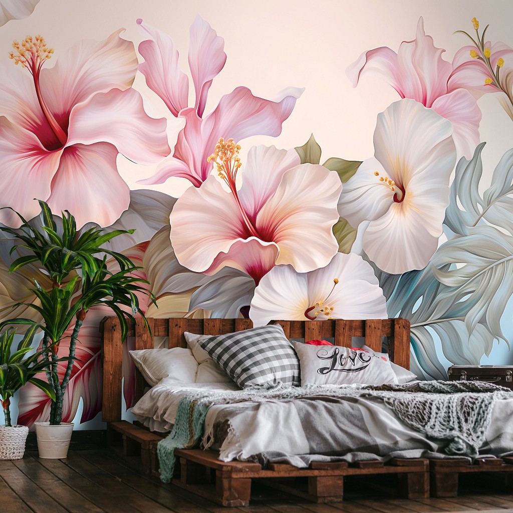 Флизелиновые фотообои цветы 416x290 см Красочный букет с вкраплениями листьев (14665VEXXXXL) +клей