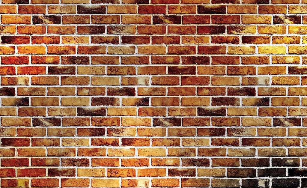 Флізелінові фотошпалери у спальню 312x219 см Коричнева цегляна стіна (1534VEXXL)+клей