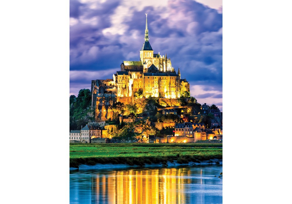 Флізелінові фотошпалери природа 206x275 см Вид на острів-фортецю Мон-Сен-Мішель (1616VEA)+клей