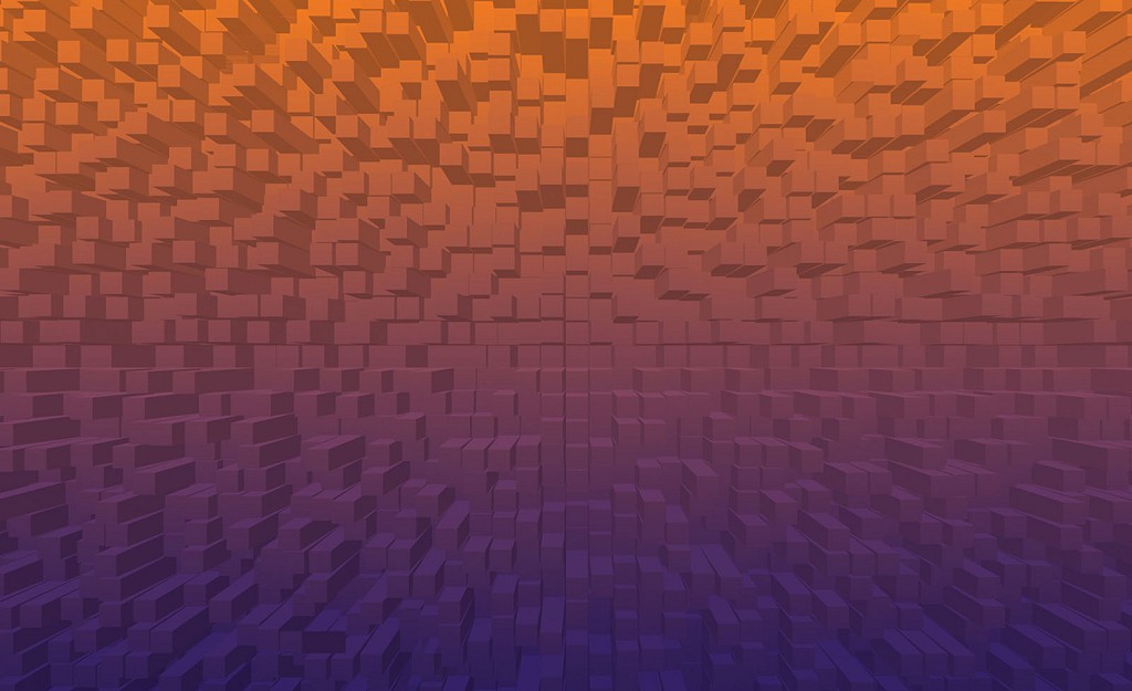 Флизелиновые фотообои для зала 254x184 см Современные 3D кубики (1647V4)+клей