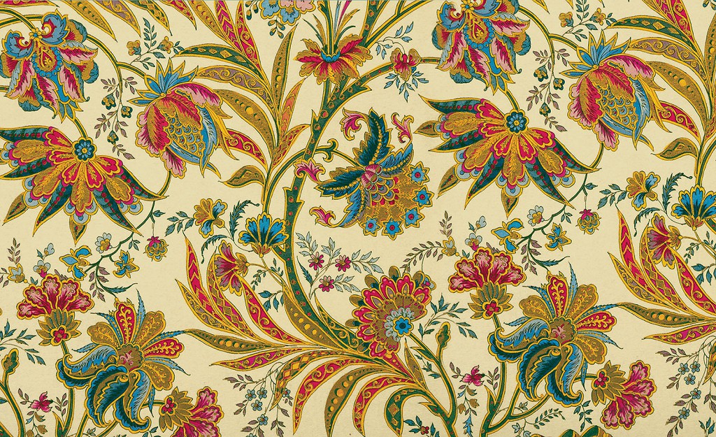 Флізелінові фотошпалери на стіну 368x254 см Різнокольоровий квітковий візерунок (1654V8)+клей