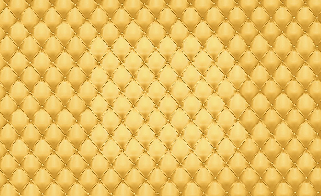 Флизелиновые фотообои в спальню над кроватью 416x254 см Желтый стеганый узор (1726VEXXXL)+клей