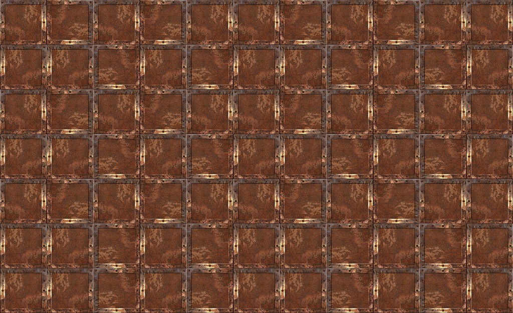 Флізелінові фотошпалери на кухню 368x254 см Іржаві квадрати (1987V8)+клей