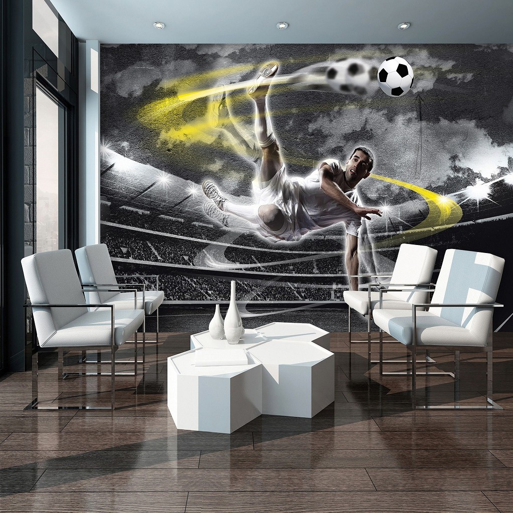 Фотошпалери для хлопчиків 254 x 184 см Футболіст грає у м'яч (2000P4)+клей