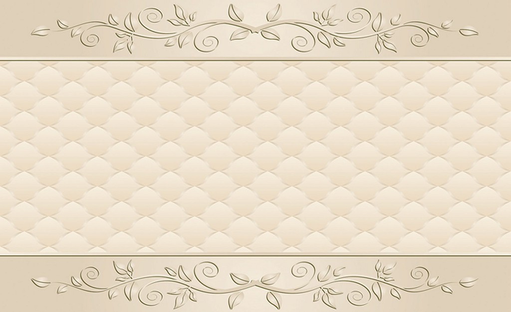 Флизелиновые фотообои в коридор 254x184 см Бежевый орнамент (2032V4)+клей