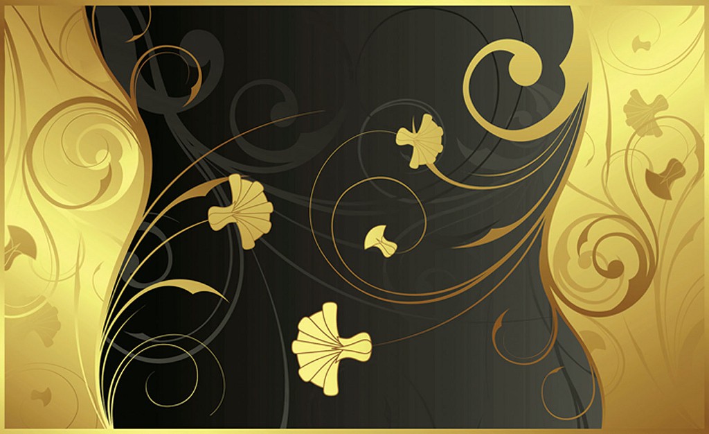 Флизелиновые фотообои для зала 368x254 см Желтые цветы на темном фоне (2056V8)+клей