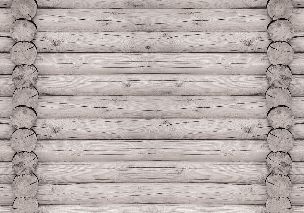 Флизелиновые фотообои фото 254x184 см Серые бревна (2213V4)+клей