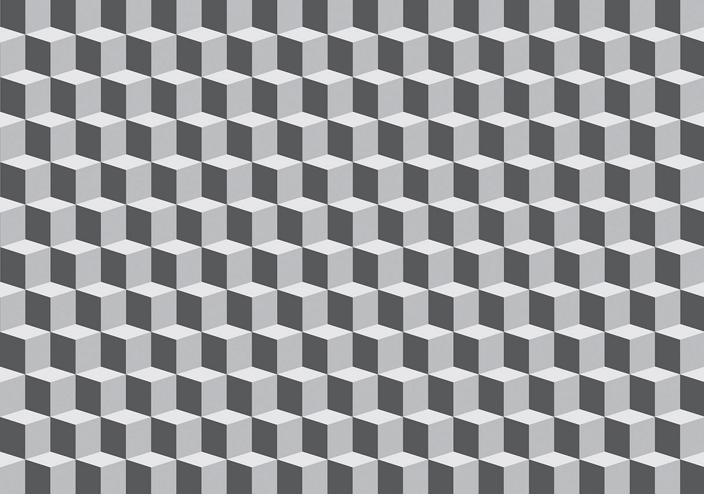 Зд флізелінові фотошпалери 312x219 см Сірі кубики (2261VEXXL)+клей