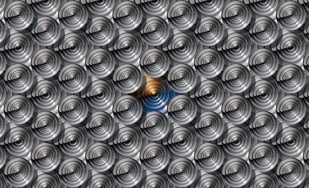 Флизелиновые фотообои 416x254 см Абстрактные круги в серой цветовой гамме (2500VEXXXL) +клей