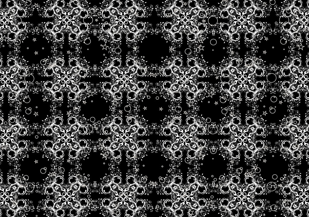 Флизелиновые фотообои 254x184 см Черно-белые узоры в квадратах (2554V4) +клей