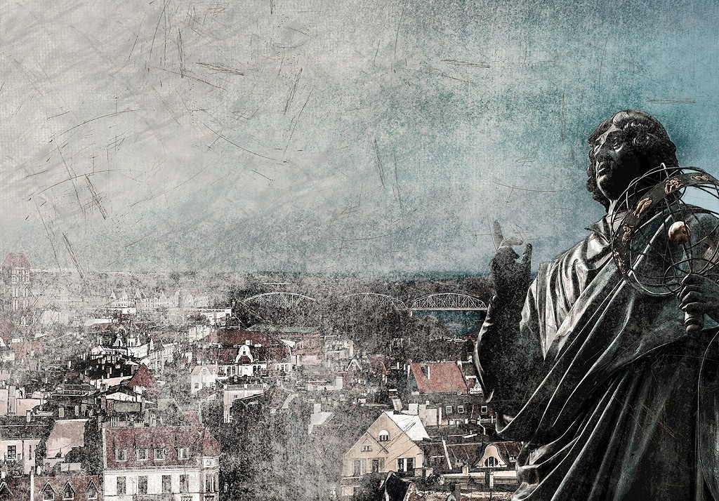 Флізелінові фотошпалери до спальні 368x254 см Намальоване місто на стіні (2560V8)+клей