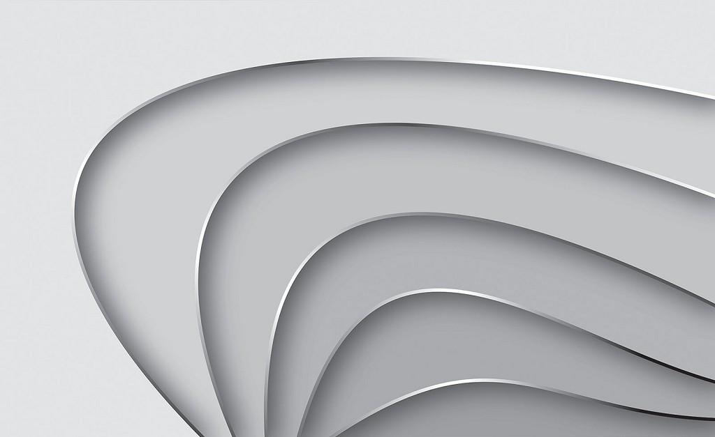 Флізелінові фотошпалери для зали 368x254 см 3Д Світло-сірі абстрактні хвилі (2610V8)+клей