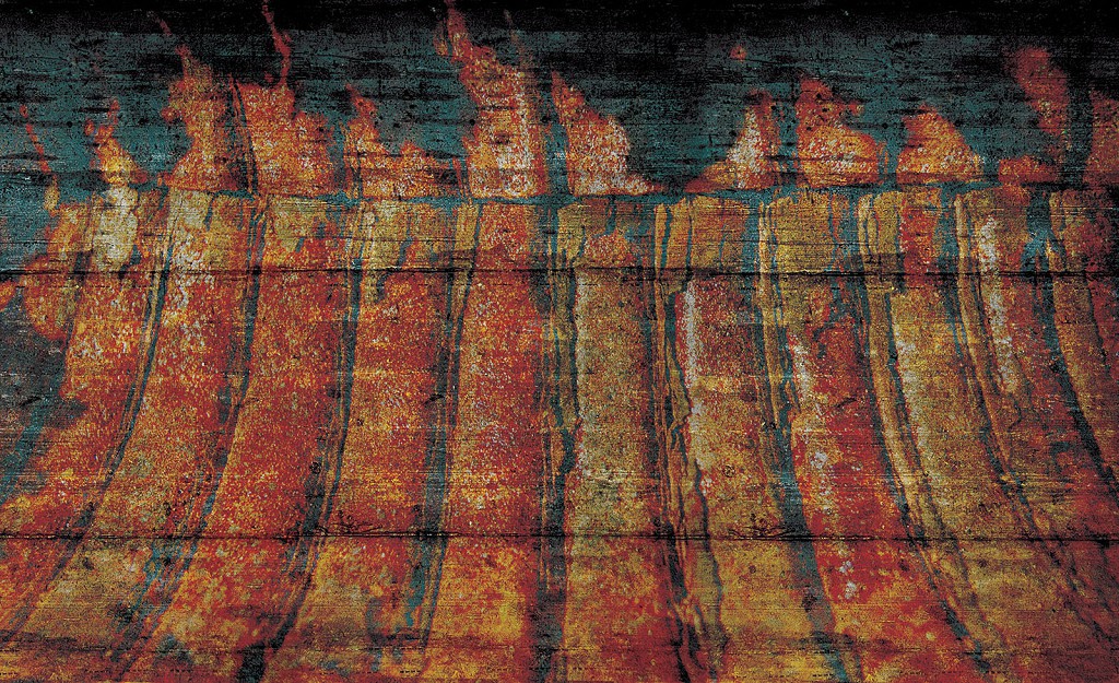 Флізелінові коричневі фотошпалери красиві 368x254 см Залізна іржава текстура (2626V8)+клей