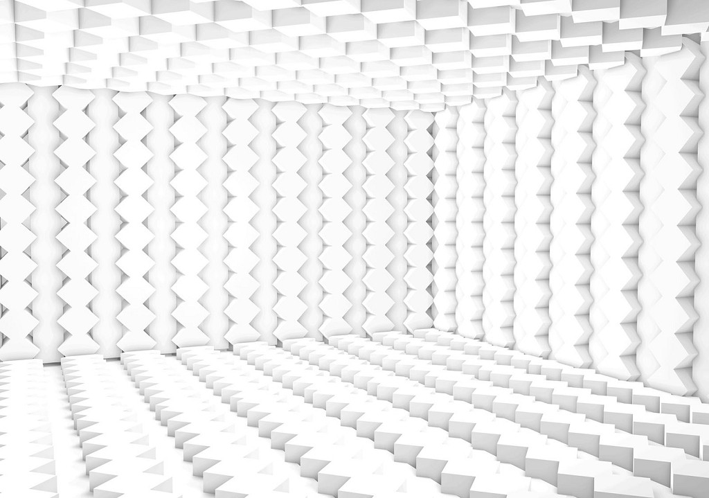 Флизелиновые фотообои кубики квадраты 254x184 см Белая 3Д комната (2649V4)+клей