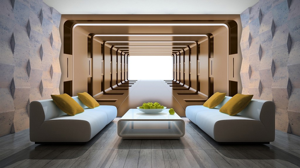 3d флизелиновые фотообои 416x254 см Коричневый туннель (2800VEXXXL)+клей