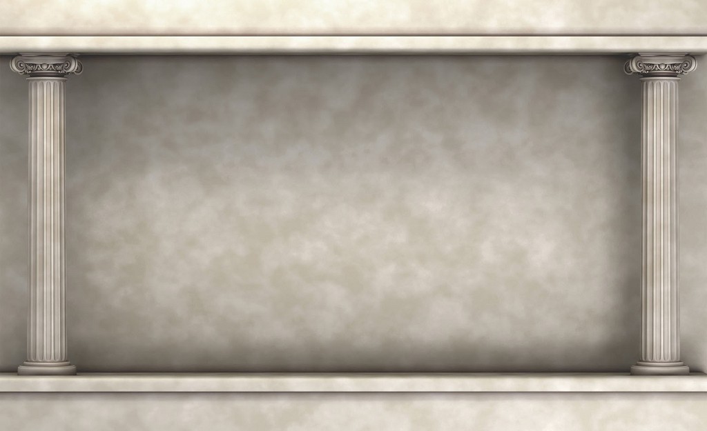 Флізелінові фотошпалери на стіну 368x254 см 3D дві колони на сірий фон (2807V8)+клей