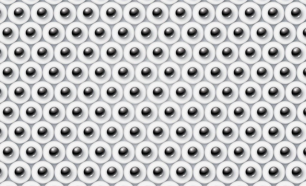 Флизелиновые фотообои в коридор 312x219 см 3Д Черные шары на белых кругах (2881VEXXL)+клей