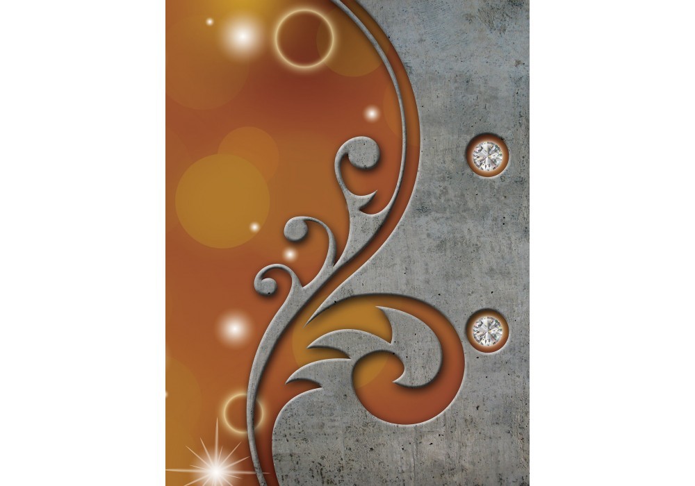 Флизелиновые фотообои в интерьере 206x275 см Коричневый и серый узор (3056VEA)+клей