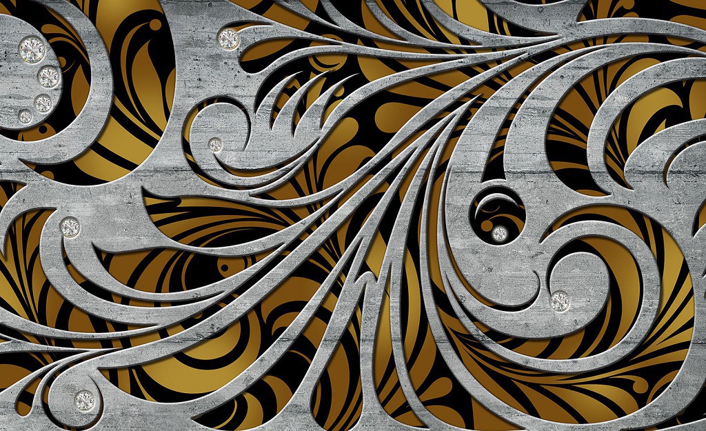 Флізелінові фотошпалери 416x254 см Красивий декоративний візерунок (3099VEXXXL)+клей