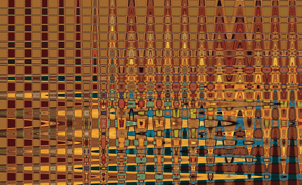 Красивые флизелиновые фотообои на кухню 312x219 см Коричневый узор (3192VEXXL)+клей