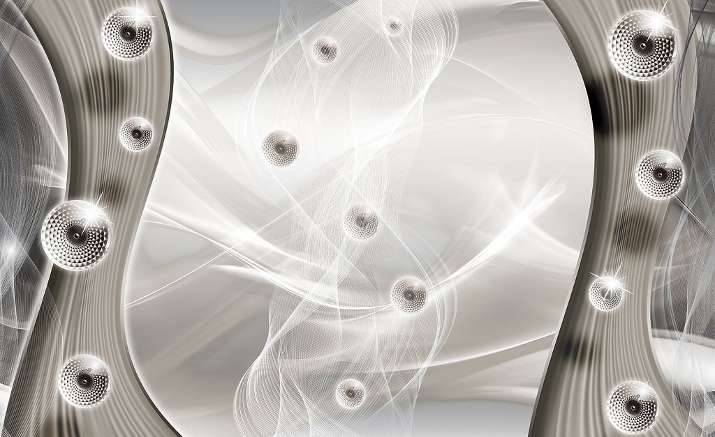 Флізелінові фотошпалери 254x184 см Геометричний сталевий візерунок (3243V4)+клей