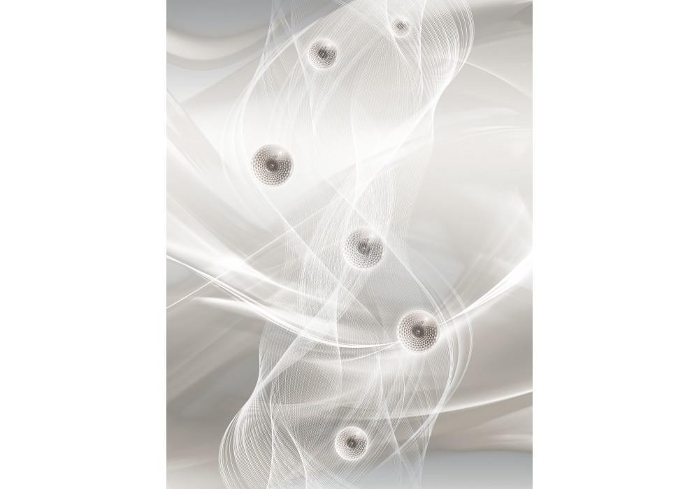 Флизелиновые фотообои 206x275 см Геометрический стальной узор (3243VEA)+клей