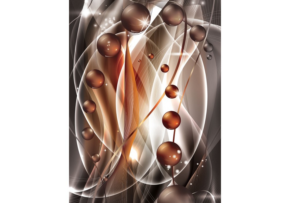 Готовые флизелиновые фотообои 184x254 см Сферы в пространстве (3271V4A)+клей