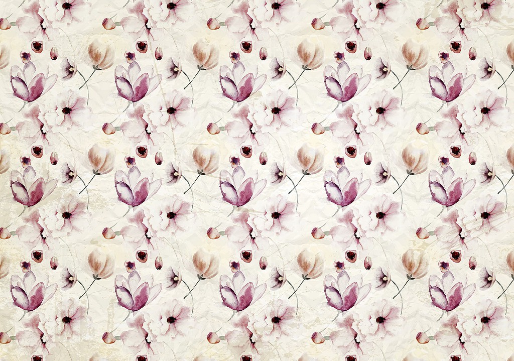 Готові флізелінові фотошпалери 254x184 см Візерунок з квітів (3275V4)+клей