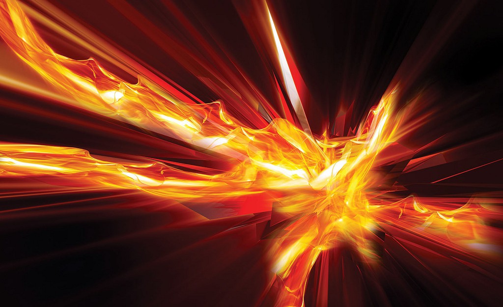 Флизелиновые фотообои для спальни 416x254 см Абстрактный взрыв на темном фоне (3538VEXXXL)+клей