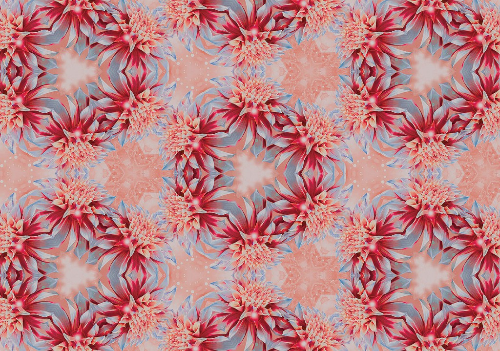 Популярные флизелиновые фотообои 312x219 см Геометрический узор из пионов (3572VEXXL)+клей