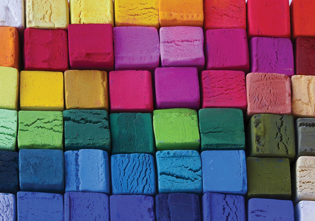 Флізелінові 3д фотошпалери для зали 312x219 см Різнокольорові кубики (3670VEXXL)+клей