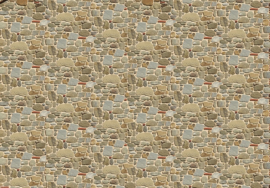 Флизелиновые фотообои для спальни светло-коричневая стена 368x254 см Каменная кладка (3691V8)+клей