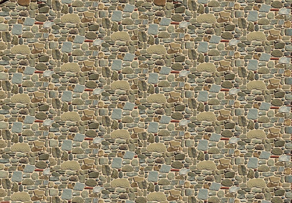 Флизелиновые коричневые фотообои в спальню над кроватью 254x184 см Стена из каменной кладки (3692V4)+клей