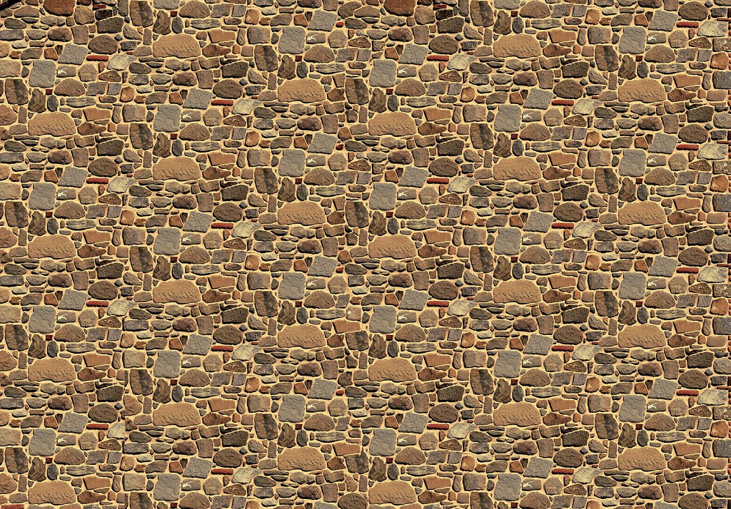 Флізелінові фотошпалери 312x219 см Коричнева стіна з каміння (3694VEXXL)+клей