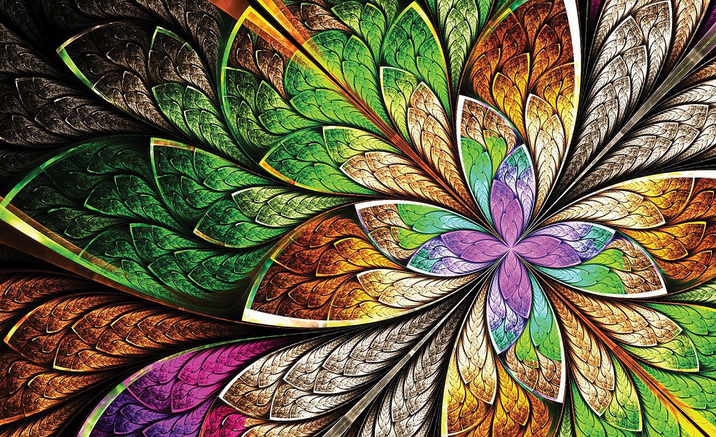 Флізелінові фотошпалери у спальню 416x254 см Абстрактні квіти схожі на метеликів (646VEXXXL)+клей