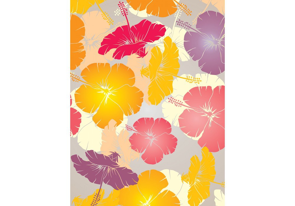 Ремонт залу з флізеліновими фотошпалерами Квіти 206x275 см Яскрава китайська троянда (8-013VEA)+клей