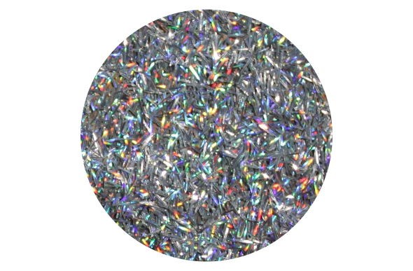 Голографический блеск серебро полоска(люрекс)