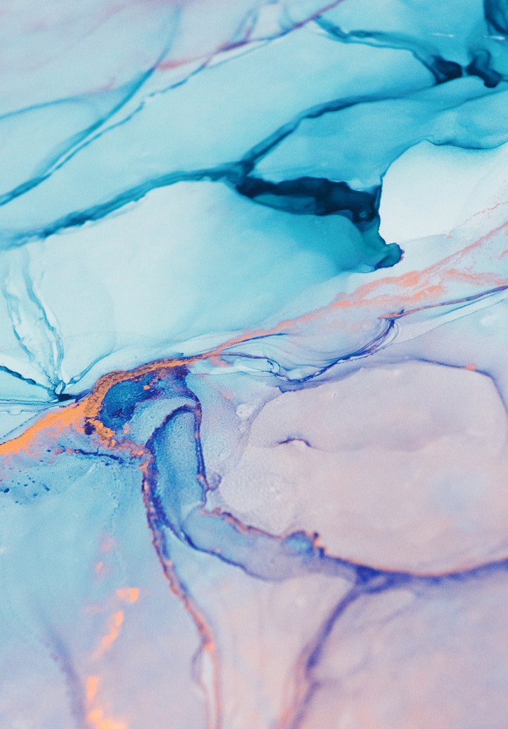 Абстрактні флізелінові фотошпалери 184x254 см Сучасна акварельна структура Блакитний мармур (13555V4A)+клей