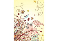 Флизелиновые фотообои фото 184x254 см Арт и цветы на желтом фоне (038V4A)+клей - вид 1 миниатюра