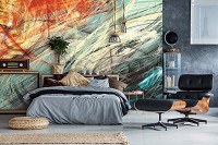 Искусство флизелиновые фотообои 416x254 см Геометрическая абстракция современного искусства (10004VEXXXL)+клей