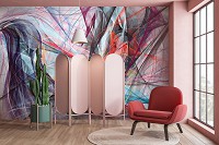 Флизелиновые фотообои искусство Геометрическая абстрактная современная цифровая вариация (10005V)+клей
